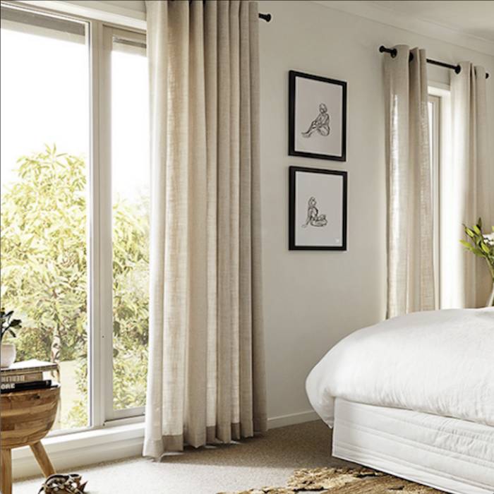 14. Linen Look Curtains