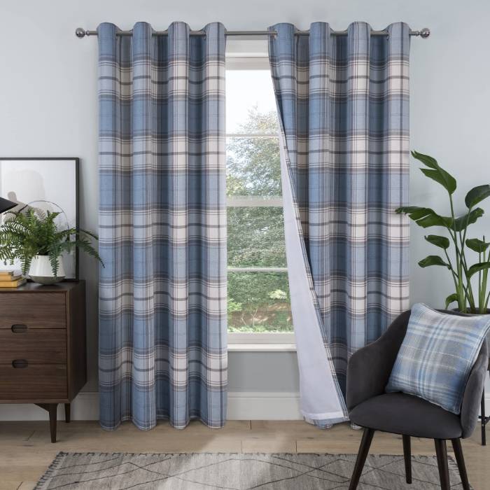 19. Plaid Curtains