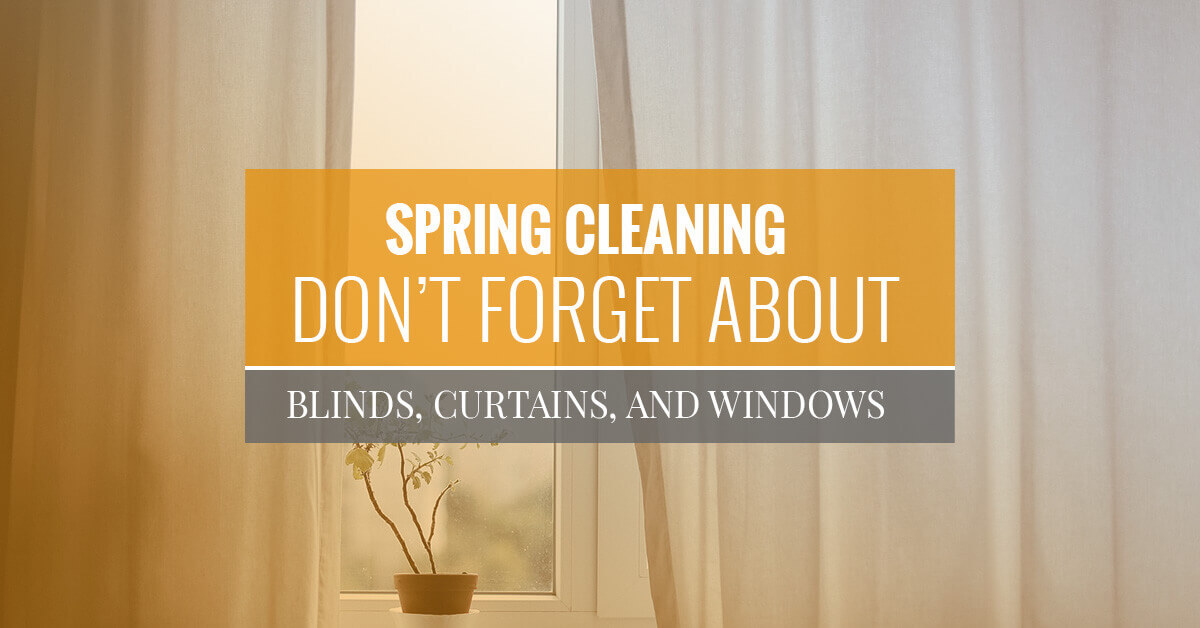 spring cleaning curtains banner