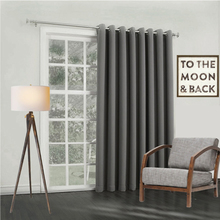 Charcoal grey Insulated Woven Blockout Curtains Quickfit Curtains