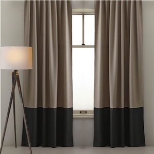 Two Colour Curtains | Colour Block Curtains | Quickfit Blinds and Curtains