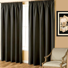 Faux Silk Look Black Curtains Quickfit Curtains