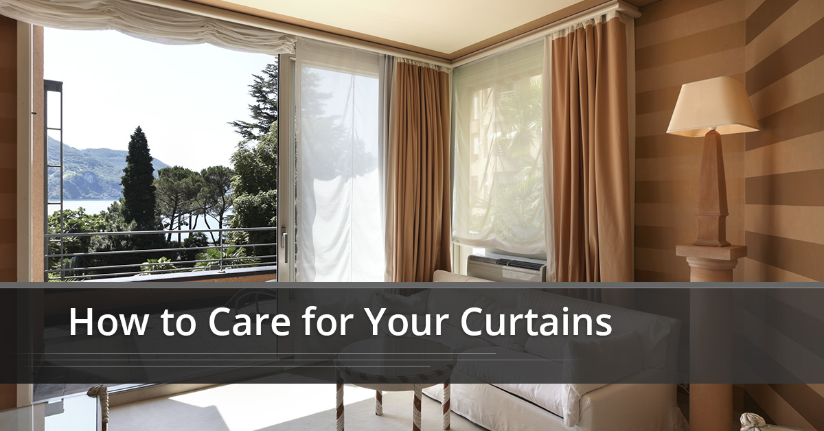 how to care for curtains banner