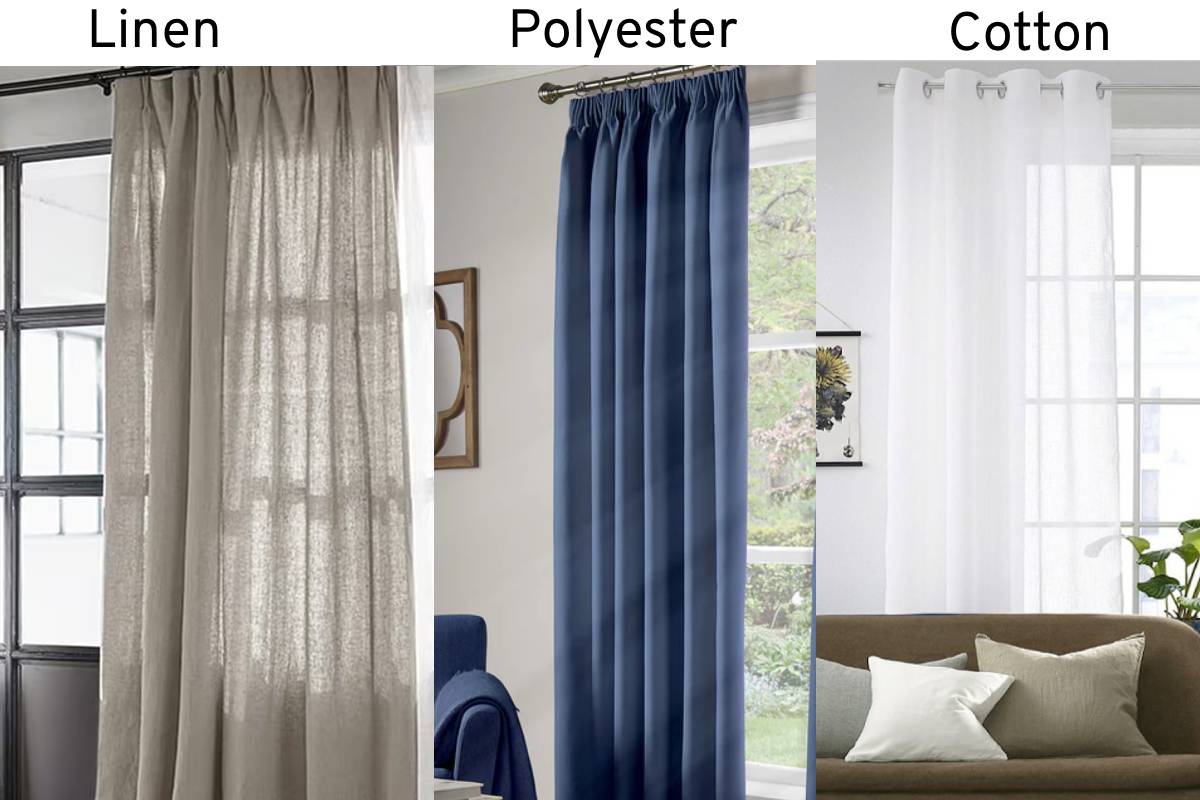 polyester, linen and cotton curtain differences