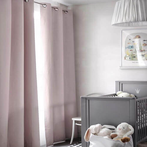 kids room curtains in rental nursery