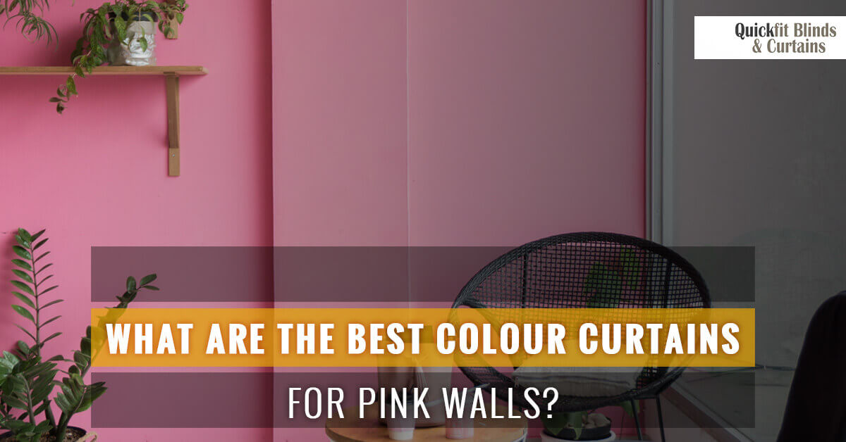 best curtains for pink wall banner