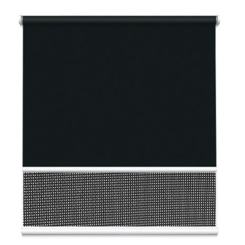 black double roller blind