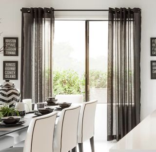 Charcoal Grey Sheer Curtains