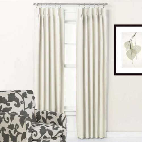 Natural Off White Pinch Pleat Curtains